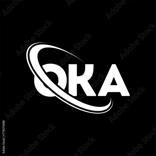 OKA logo. OKA letter. OKA letter logo design. Initials OKA logo linked with circle and uppercase monogram logo. OKA typography for technology, business and real estate brand.