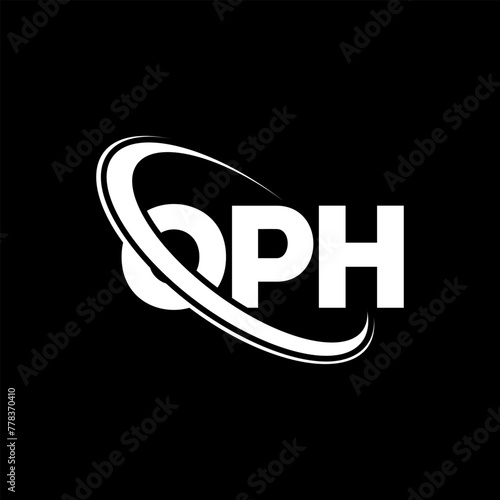 OPH logo. OPH letter. OPH letter logo design. Initials OPH logo linked with circle and uppercase monogram logo. OPH typography for technology, business and real estate brand.