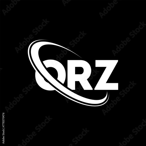 ORZ logo. ORZ letter. ORZ letter logo design. Initials ORZ logo linked with circle and uppercase monogram logo. ORZ typography for technology, business and real estate brand. photo