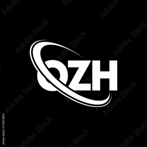 OZH logo. OZH letter. OZH letter logo design. Initials OZH logo linked with circle and uppercase monogram logo. OZH typography for technology, business and real estate brand.