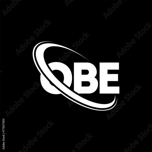 OBE logo. OBE letter. OBE letter logo design. Initials OBE logo linked with circle and uppercase monogram logo. OBE typography for technology, business and real estate brand.