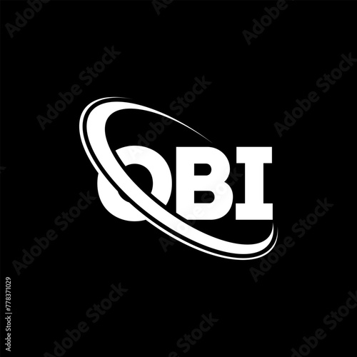 OBI logo. OBI letter. OBI letter logo design. Initials OBI logo linked with circle and uppercase monogram logo. OBI typography for technology, business and real estate brand.