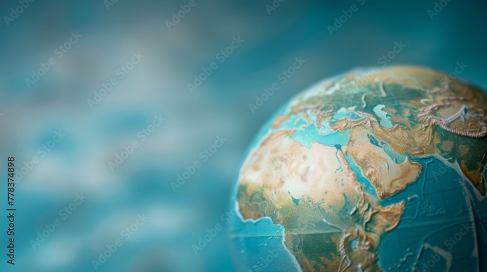 Close Up of Blue and Gold Globe Close Up of Blue and Gold Globe
