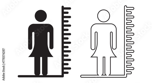 adjustable height icon set. adjust length vector symbol. size adjustment arrow sign. filled, outline, line and stroke style can be used for web, mobile, ui on white background in eps 10.