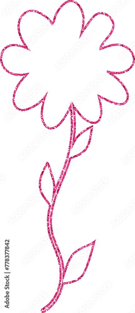 Flower pink summer decoration banner.