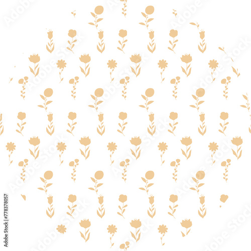 Circle with flowers background summer decoration banner. © Svutlana 