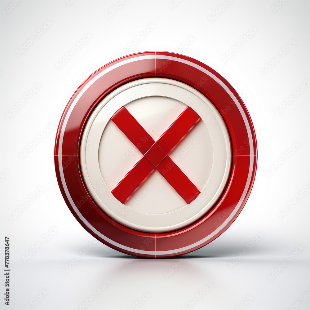 Obraz premium generated illustration crossed emergency stop button