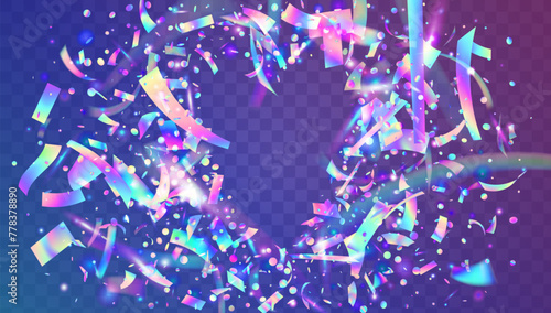 Carnival Paper. Disco Surprise Template. Neon Effect. Laser Pattern. Pink Happy Burst. Cristal Design. Falling Ribbon. Rainbow Background. Purple Carnival Paper