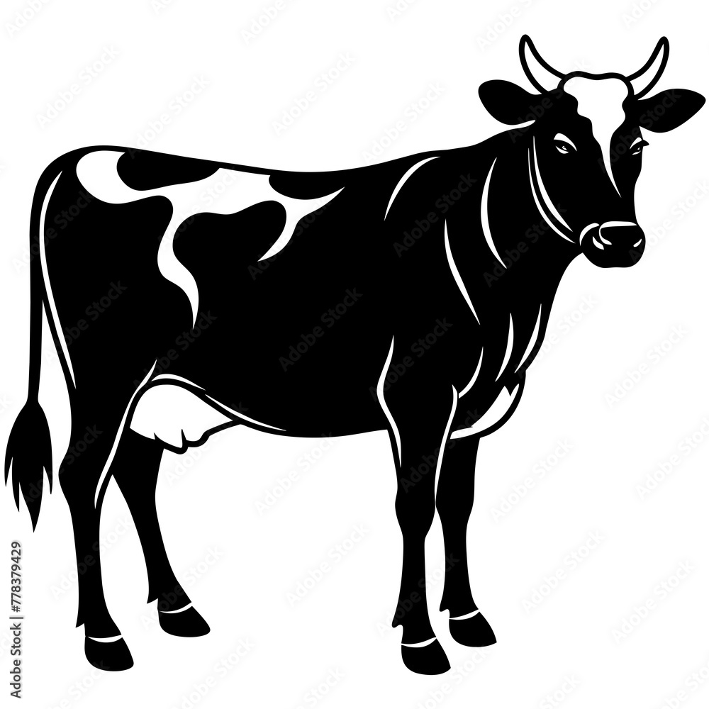 Fototapeta premium cow vector illustration 