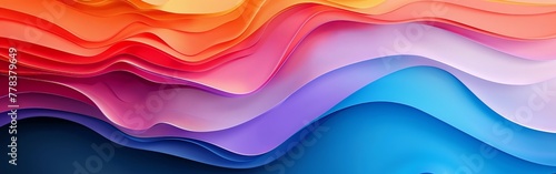 Close Up of Multicolored Background With Wavy Lines