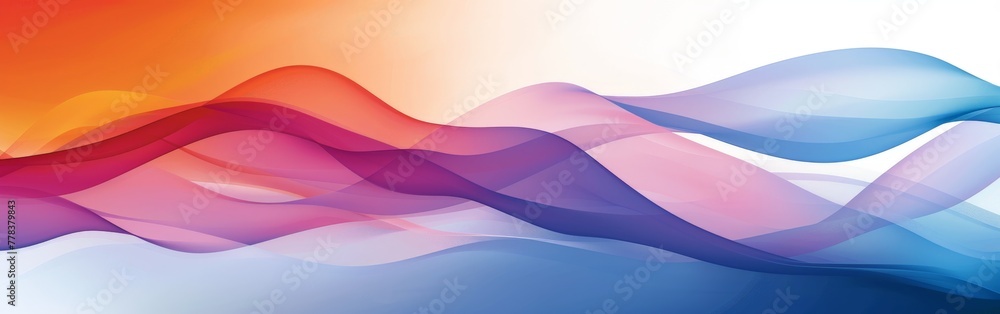 Fototapeta premium Swirling Wave of Blue and Pink