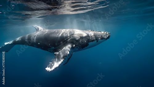 Underwater view of whale