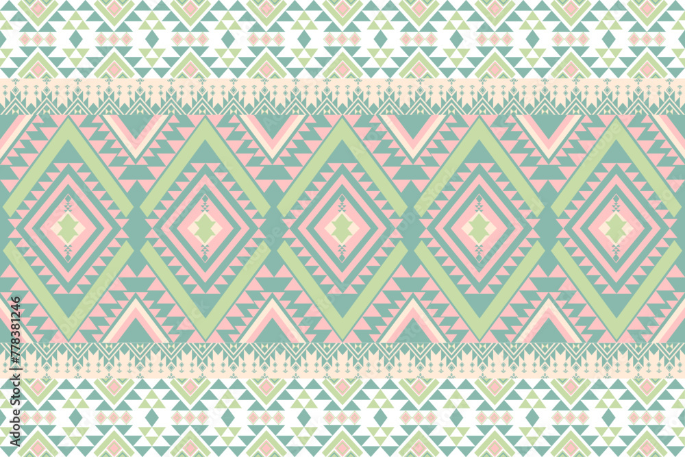 Colorful fabric patterns design from geometric shapes.
Native American fabric patterns For designing fabric patterns Clothing.