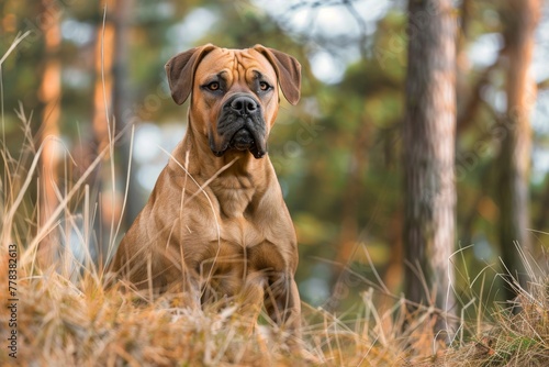 Versatile boerboel dog captured in playful, restful, and curious moments