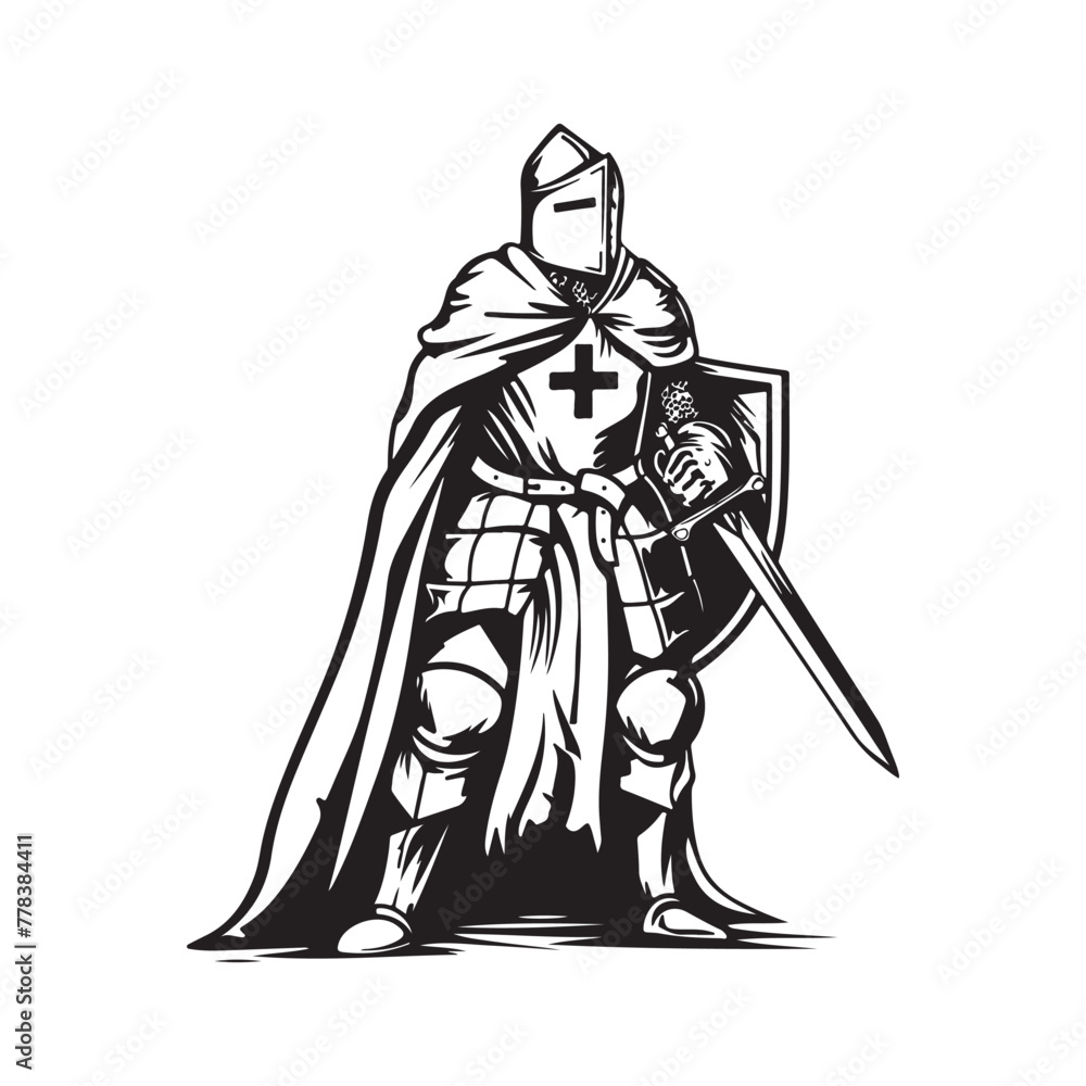 Knight Hospitaller Illustration vector Images and Pictures