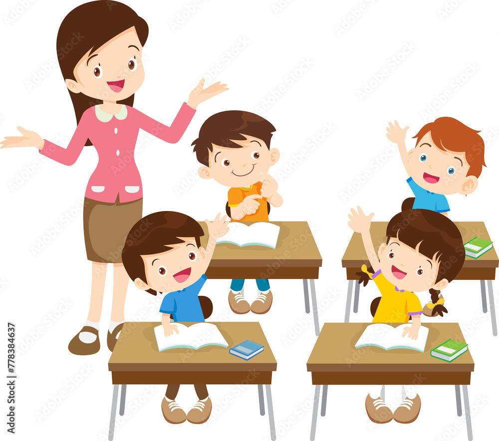students and teacher in classroom children learning education concept students and teacher in classroom children learning education concept