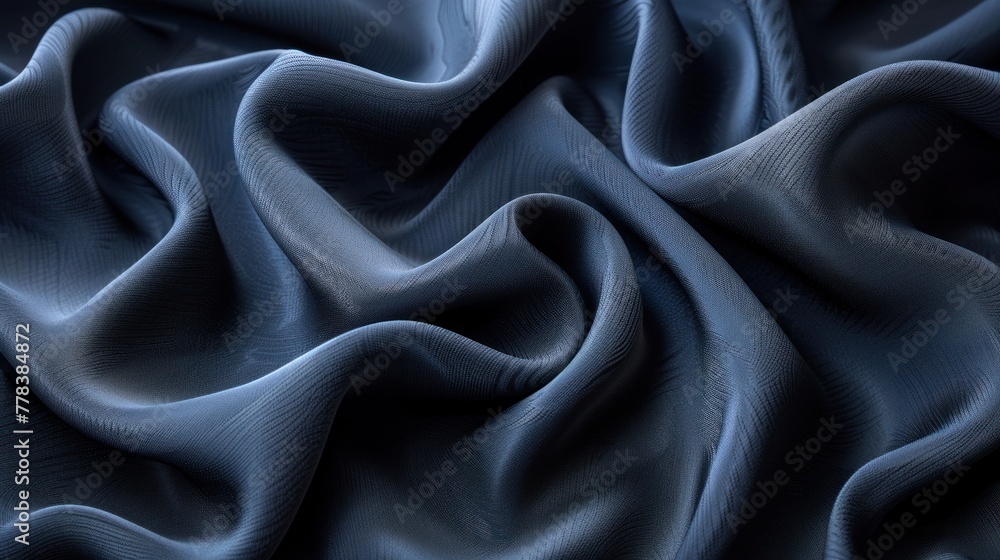 Obraz premium Detailed close up of a vibrant blue fabric texture