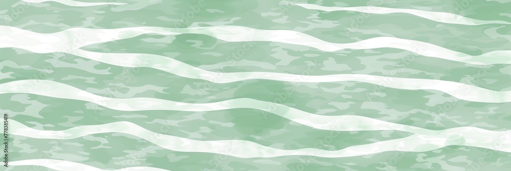 Green and white wavy lines create an abstract background Green and white wavy lines create an abstract background