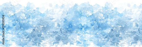 A background filled with blue and white hues, covered with an excessive amount of blue paint