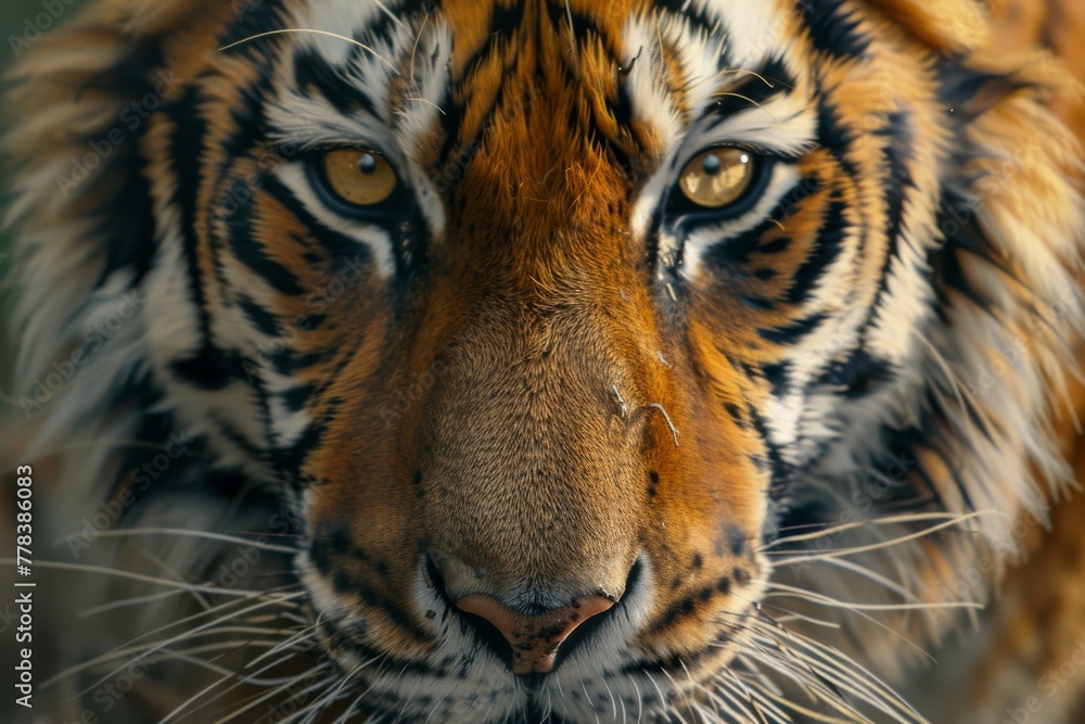 Obraz premium Roar of the Wild: Captivating Tiger Portrait