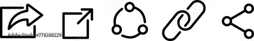 Share icon set. Connection symbol. Connect, data sharing. link symbol. Sharing sign. vector illustration.