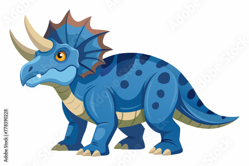 triceratops full length on a white background no background © Nayon Chandro Barmon