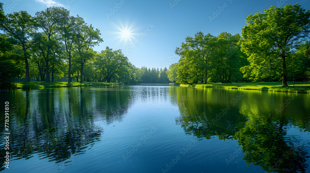 Very Beautiful Idyllic Natural Panorama of City Spring Very Beautiful Idyllic Natural Panorama of City Spring