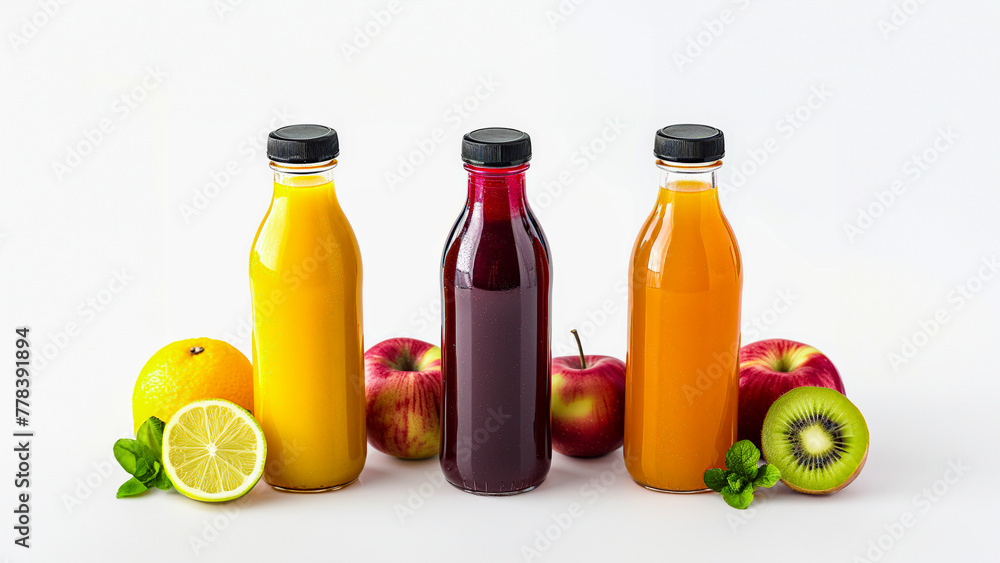 Healthy fresh assorted Juice Bottle, Mock-Up with fresh fruits. Healthy fresh assorted Juice Bottle, Mock-Up with fresh fruits.