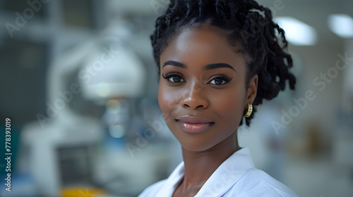 Portrait of Young Black Woman Doctor