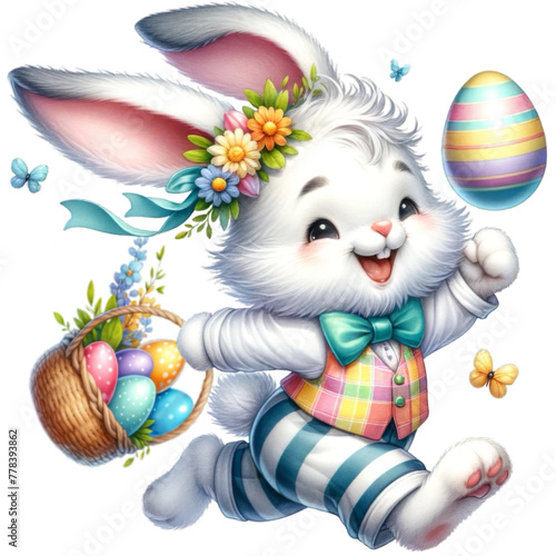 Cute Easter bunny clip art