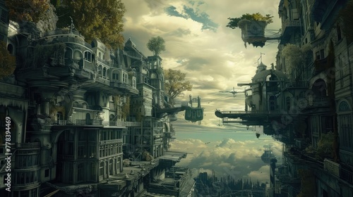 A surreal dreamscape where reality and fantasy intertwine, with bizarre landscapes and surreal architecture, 