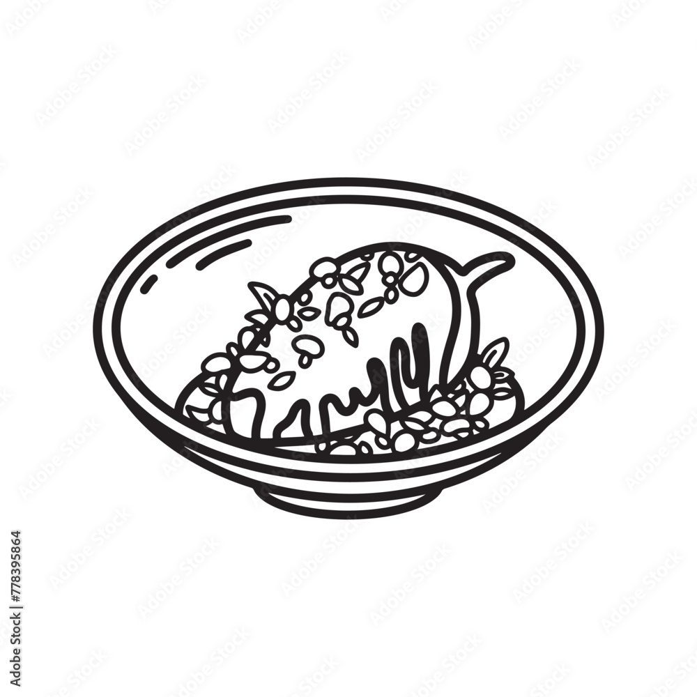 Outline Handdrawn Mexican cuisine illustration Line Art Cartoon Outline Handdrawn Mexican cuisine illustration Line Art Cartoon