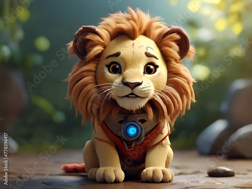"Whimsical AI: Cute lion Character for Instagram" "Tech-Savvy Serpent: Adobe Stock AI Inspired Cartoon" "Deformed Delight: Instagram Icon of a Cute lion" "Digital Mascot: Cartoon lion Character Ins