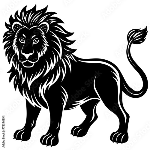 lion silhouette vector illustration © CreativeDesigns