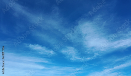 blue sky with clouds photo background 