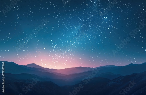 Starry Night Sky Background © FU
