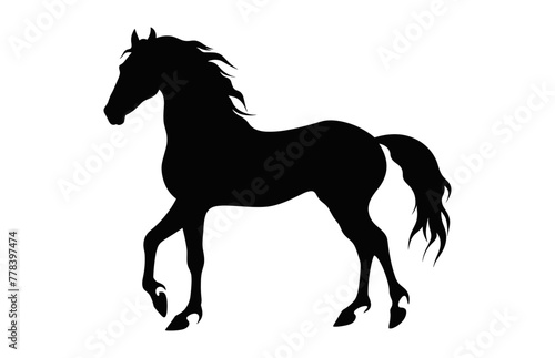 Horse Silhouette Vector isolated on a white background