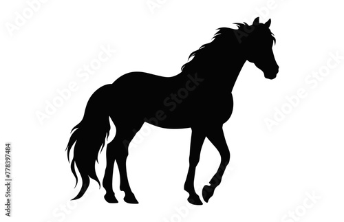 Horse Silhouette Vector isolated on a white background