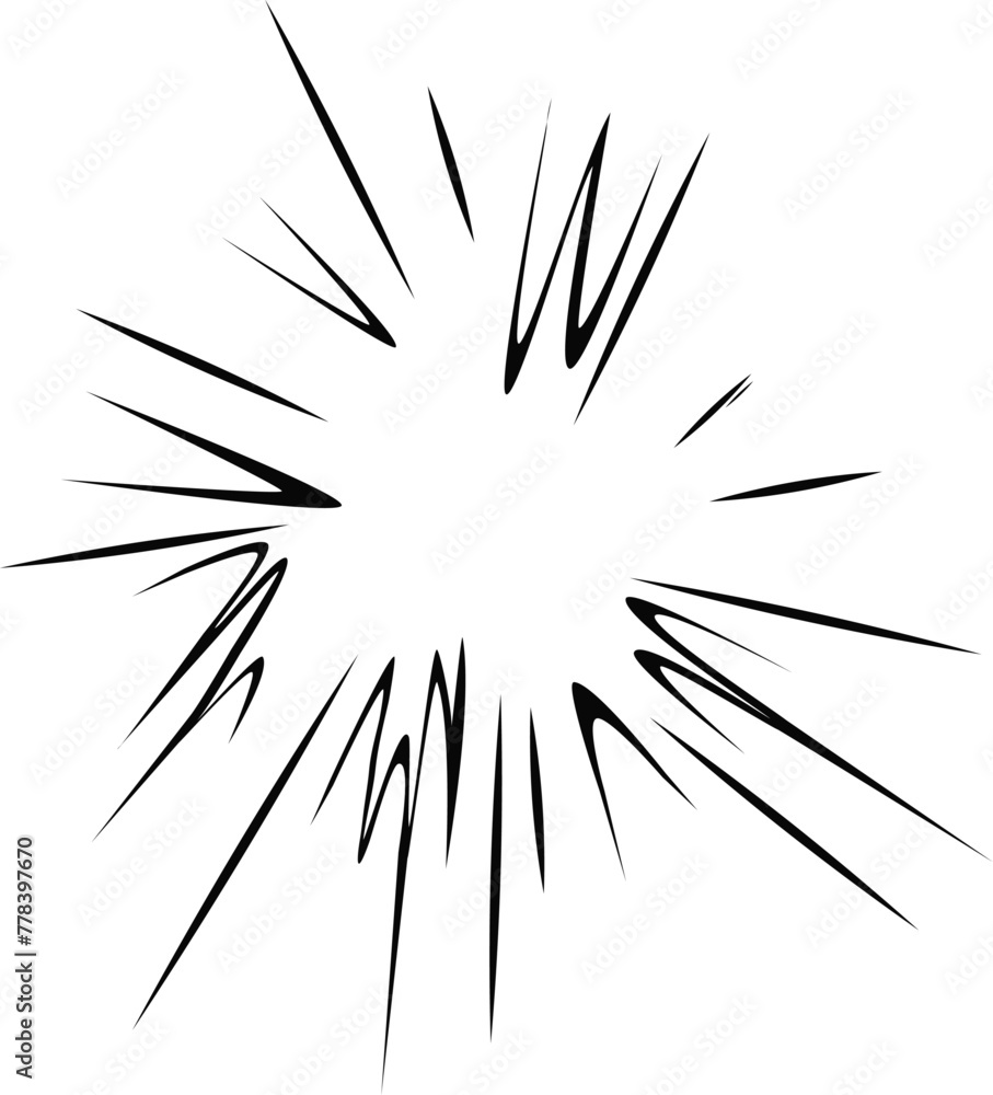 Fototapeta premium vector comic book explosion, manga boom sound effect