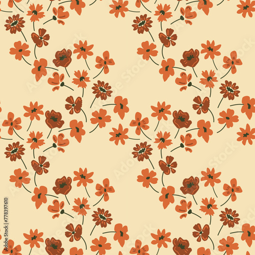 Seamless  flower vector pattern , wonderful floral patterns
