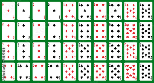 vector set of playing cards. poker, casino © FreeSoulProduction