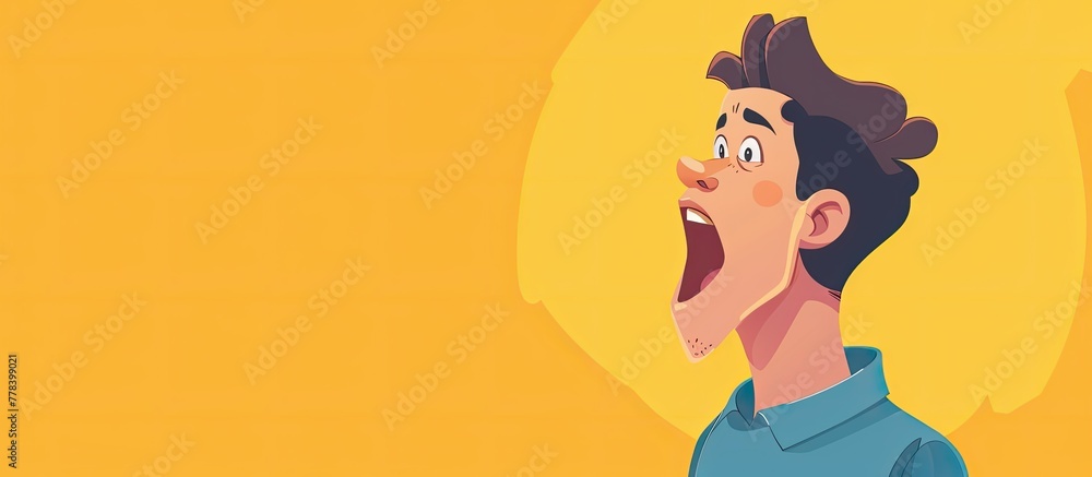 A cartoon of a happy man with his mouth open, wearing yellow eyewear and giving a thumbs up gesture. He resembles a fictional character from an animated cartoon, with bold art style and fun font A cartoon of a happy man with his mouth open, wearing yellow eyewear and giving a thumbs up gesture. He resembles a fictional character from an animated cartoon, with bold art style and fun font