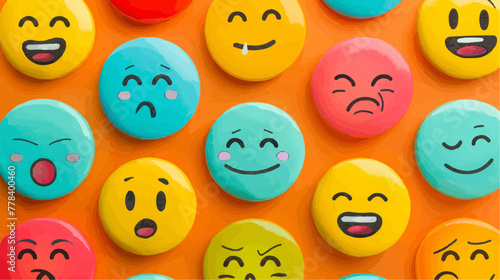 Group of icons: Emotions and facial expressions