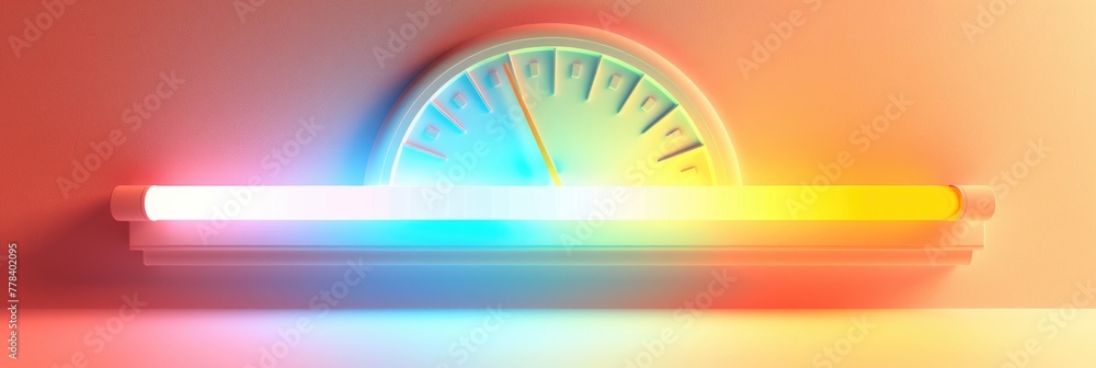 Warm Scale 3D Temperature Scale in Color: A Chart of Cool to Warm LED Light with ...