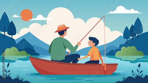 fishing boat vector illustration © Shiju Graphics