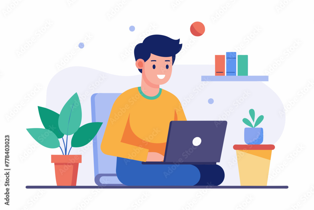 freelance worker vector illustration freelance worker vector illustration