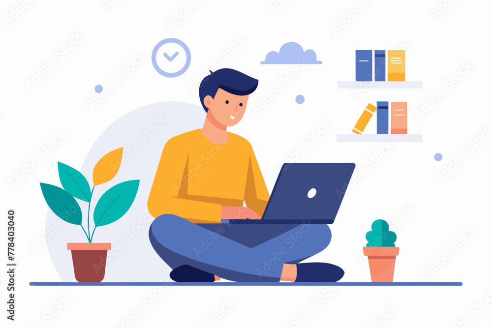 freelance worker vector illustration freelance worker vector illustration