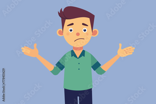 Sorry look gesture vector illustration