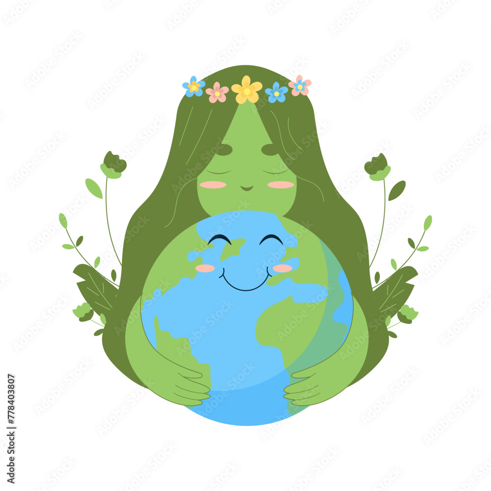 Fototapeta premium Happy Earth Day Illustrations