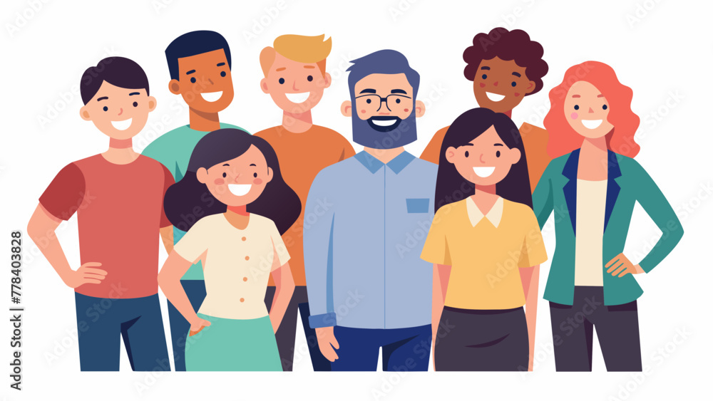 group of happy people vector illustration group of happy people vector illustration